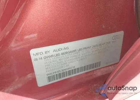 2014 Audi A4 2.0T Premium из США, поврежденный, VIN WAUHFAFL3EN044218